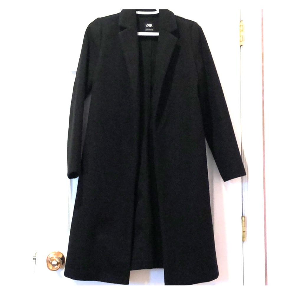 BLACK ZARA TRENCH COAT